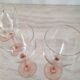 4 Verres à Eau ou Vin / verre à pied Rose