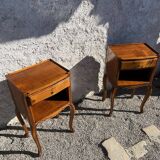 Pair of cherry bedside tables
