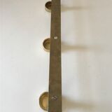 Coat rack 3 hooks vintage brass years 70 s