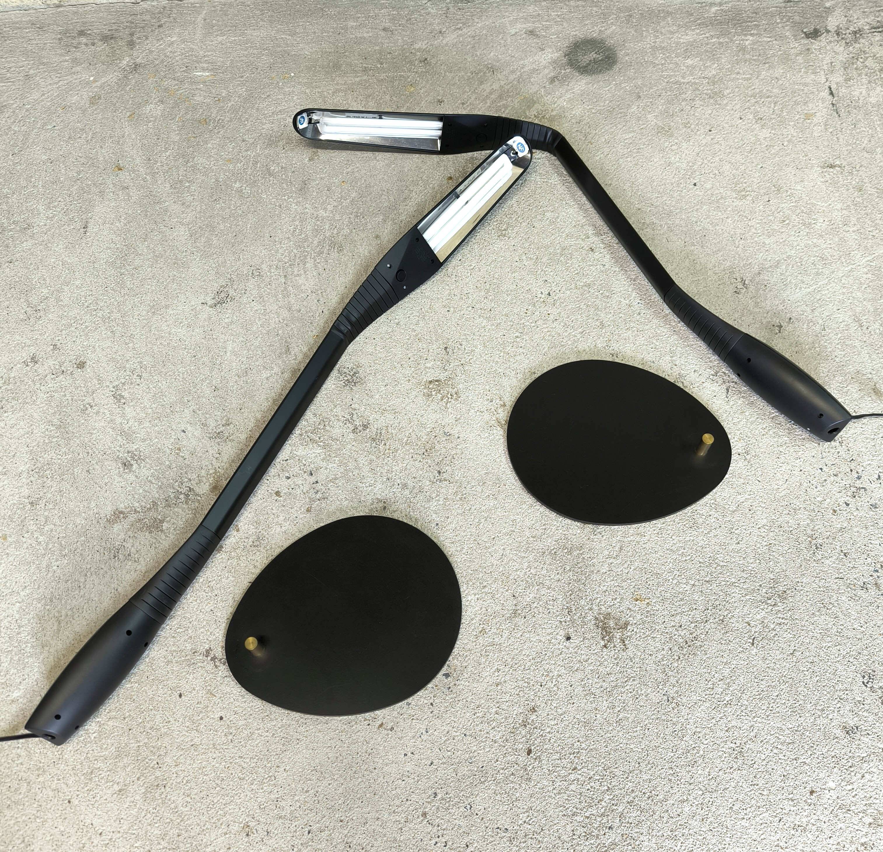 Pair of cobra lamps by Philippe Michel for Manade