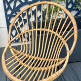 Former vintage rattan lounge