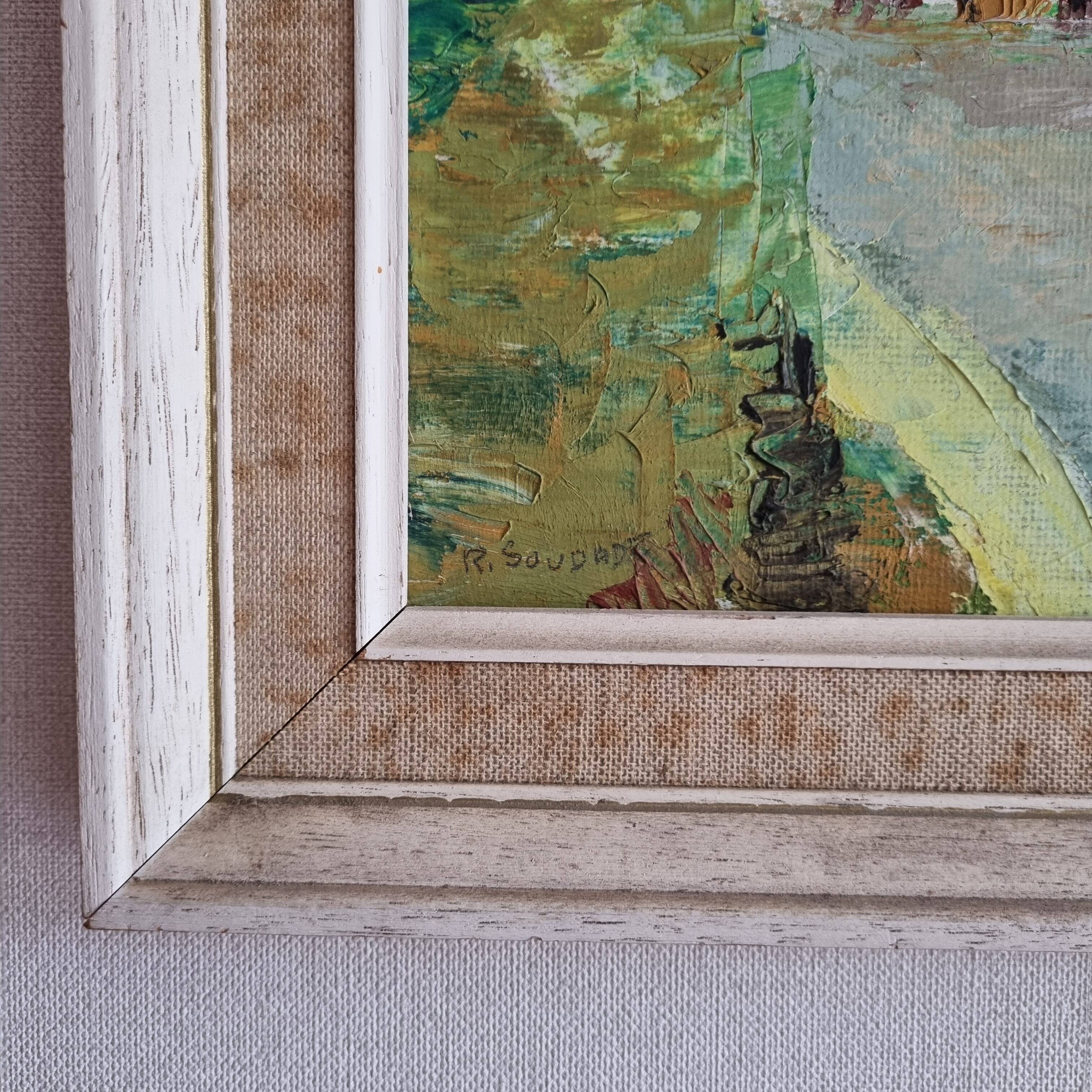 Vintage oil painting on canvas signed