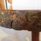 Tripod coffee table - solid okoumé wood - organic shape - brutalist style