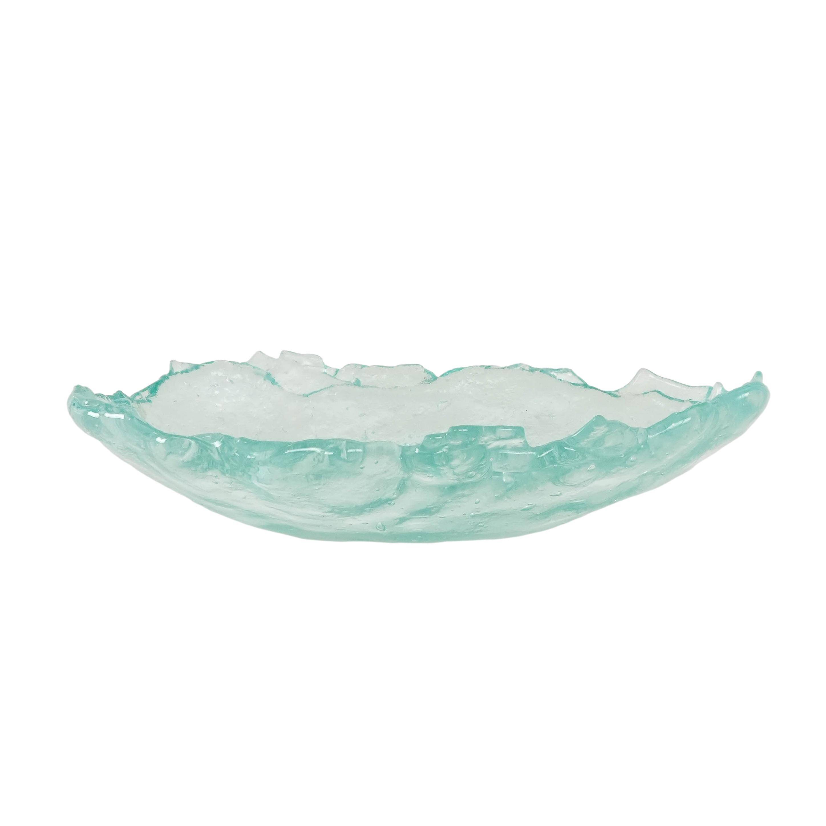 Glass platter, Danish design, 1970s, manufactured in Denmark