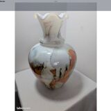 Italian vase Stelvia Empoli in amber marbled glass, 1960s.