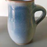 blue enamelled Roger Jacques stoneware pitcher