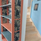 Wooden bookcase shelf
