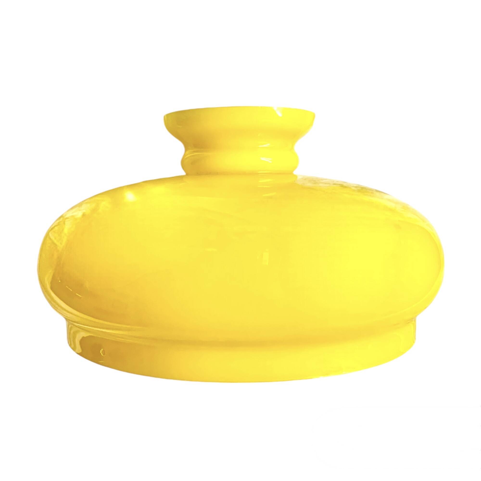 Large vintage yellow opaline pendant lampshade