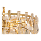 Large chandelier in gilded brass and crystal, by Palwa, Germany, 1970s.