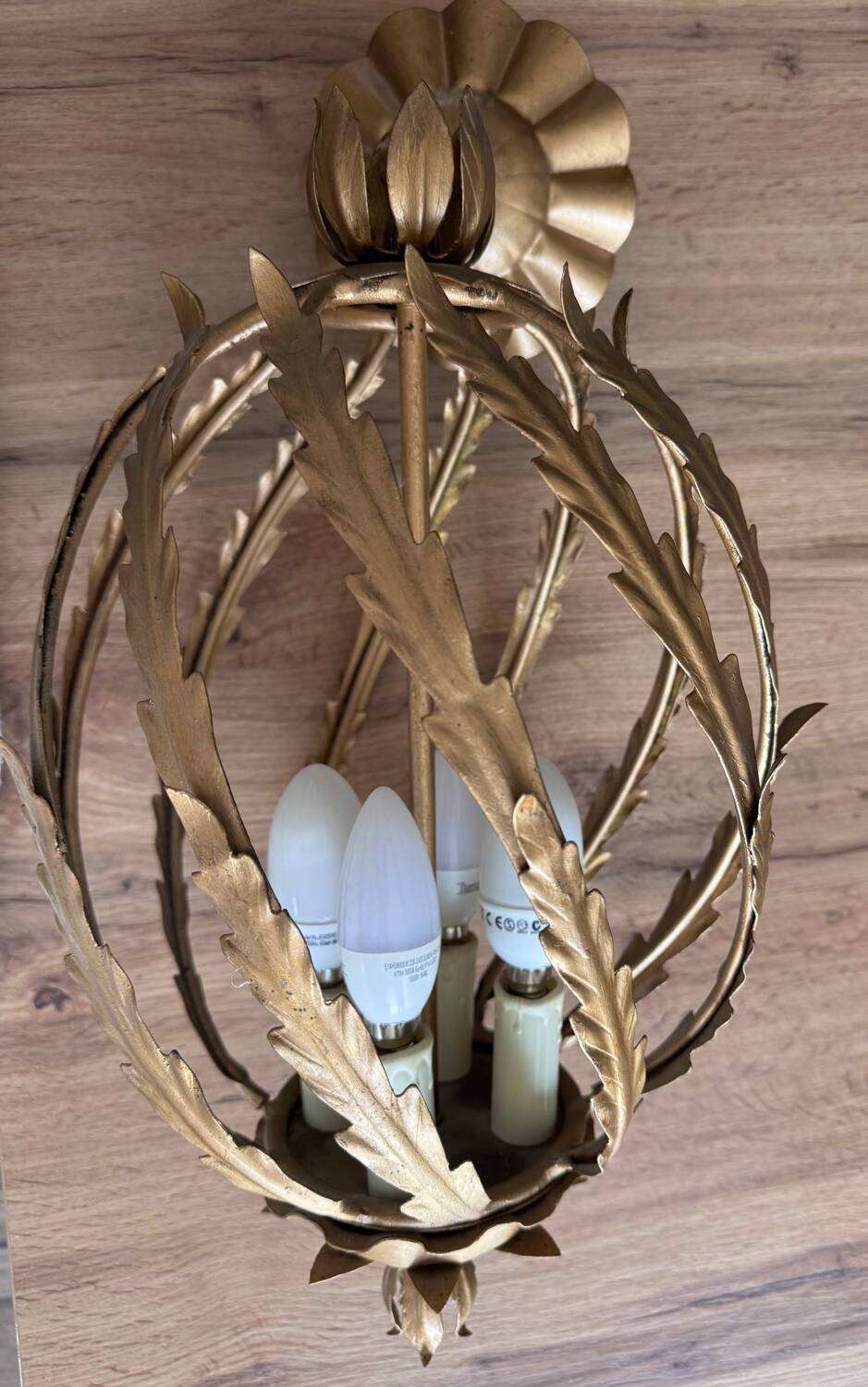 Magnificent pineapple chandelier from the 1960s.