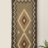 Jute handwoven kilim runner dhurrie rug, 90 x 240 cm handmade