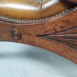 Pair of padded Chesterfield armchairs