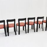 Vintage Bruno Rey dining chairs for Dietiker Switzerland 1970s, set of 6