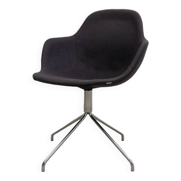 Palma chair from Offecct in dark grey fabric.