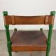 Stretched leather safari chair, 60s Jungle Chic style