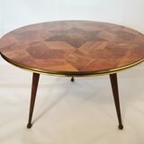 Round tripod coffee table compass foot