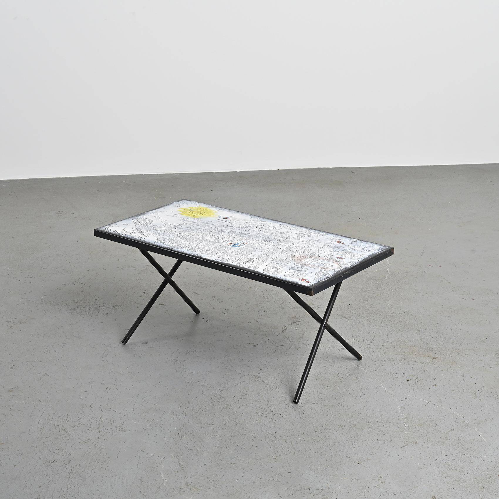 Enamelled coffee table by Bernard Hesling, Sydney, circa 1970