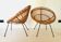 Pair of rattan armchairs, italy 60s
