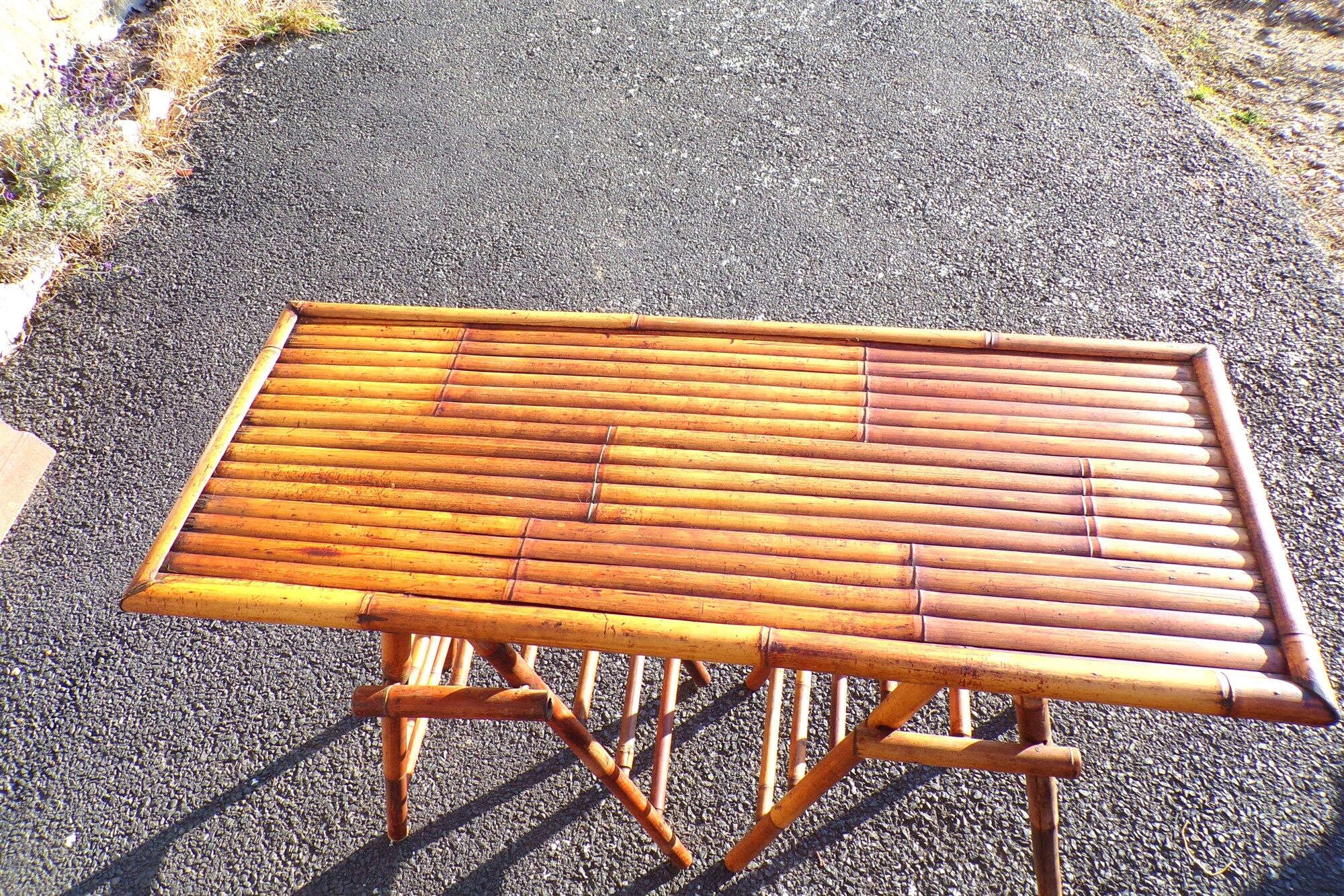 Rare old bamboo console