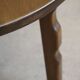 Mid-century modern round Danish side table in solid stained oak, 1960s.