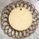 Miroir marguerite en rotin vintage