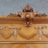 Armoire a miroirs style louis XVI en noyer a patine blonde vers 1880