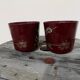 Pair of vintage Asian patterned flowerpots from the 1980s