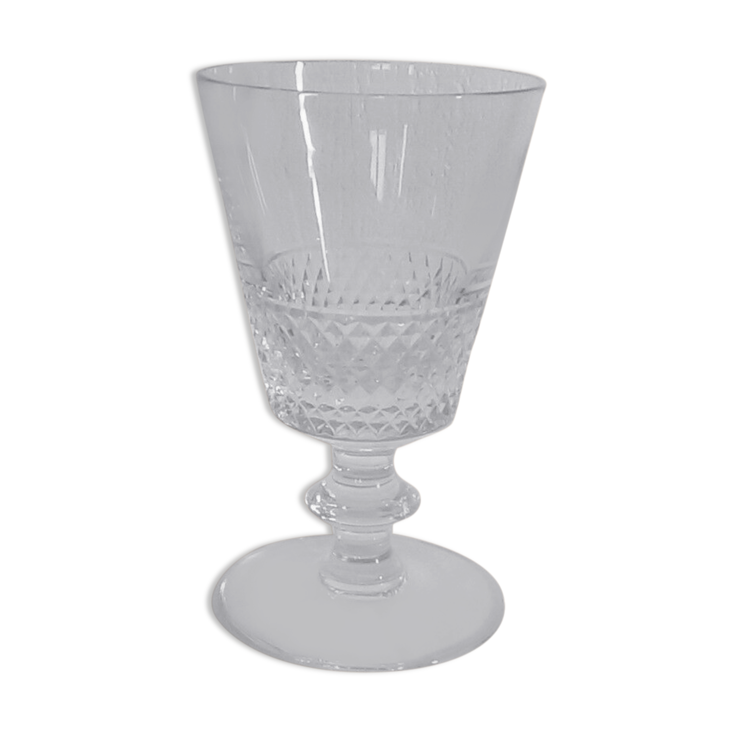 Crystal vase val saint lambert foot shower decor diamond tips
