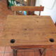 Bureau d'écolier en chêne et métal style industriel