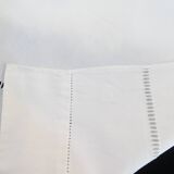 Ancien drap metis 190 x 300 jour echelle broderie monogramme ad