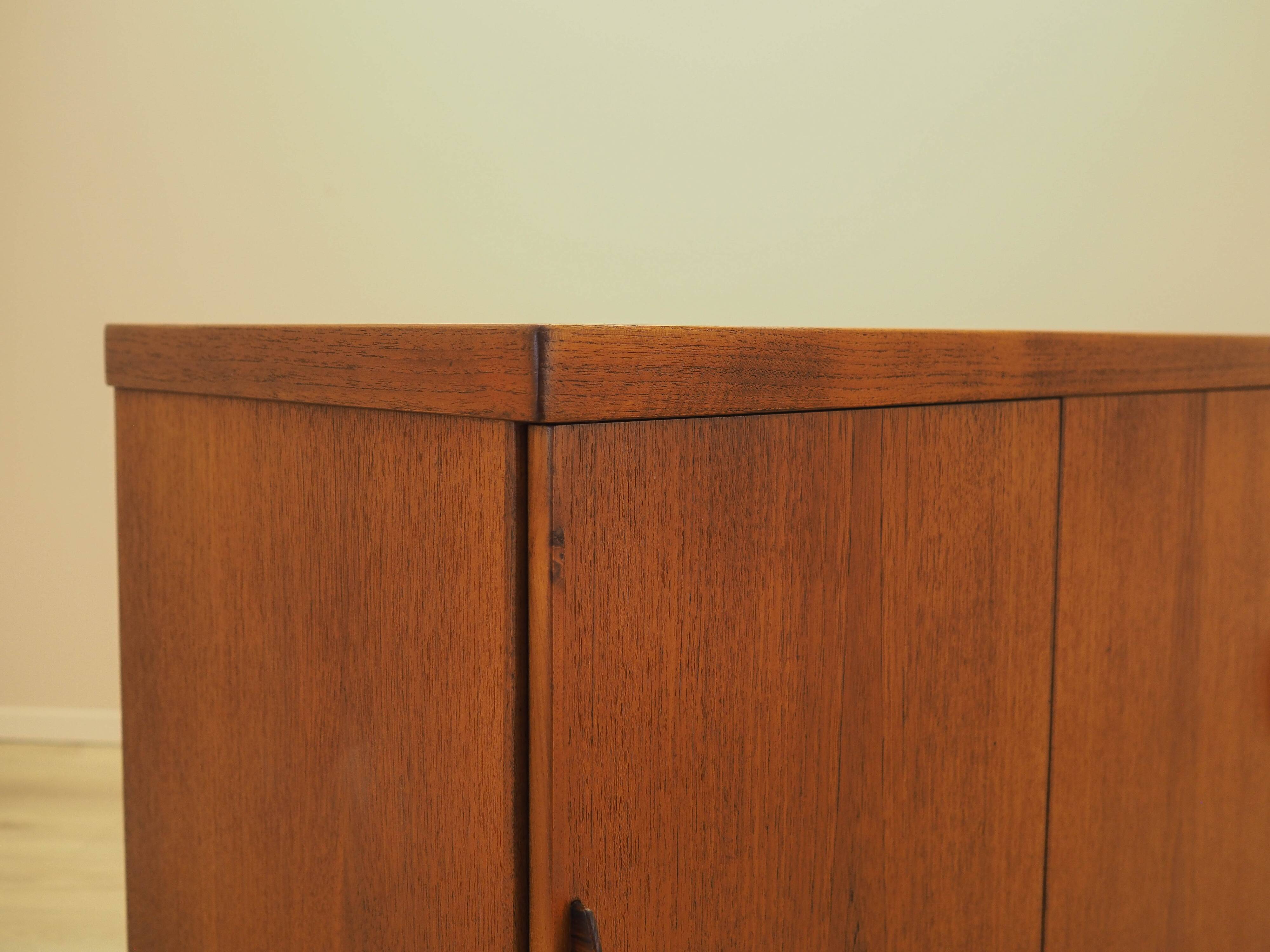 Teak sideboard with sliding doors, Denmark, 1960s