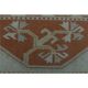 1970s Vintage Turkish Handmade Wool & Cotton Orange Area Rug 254x358
