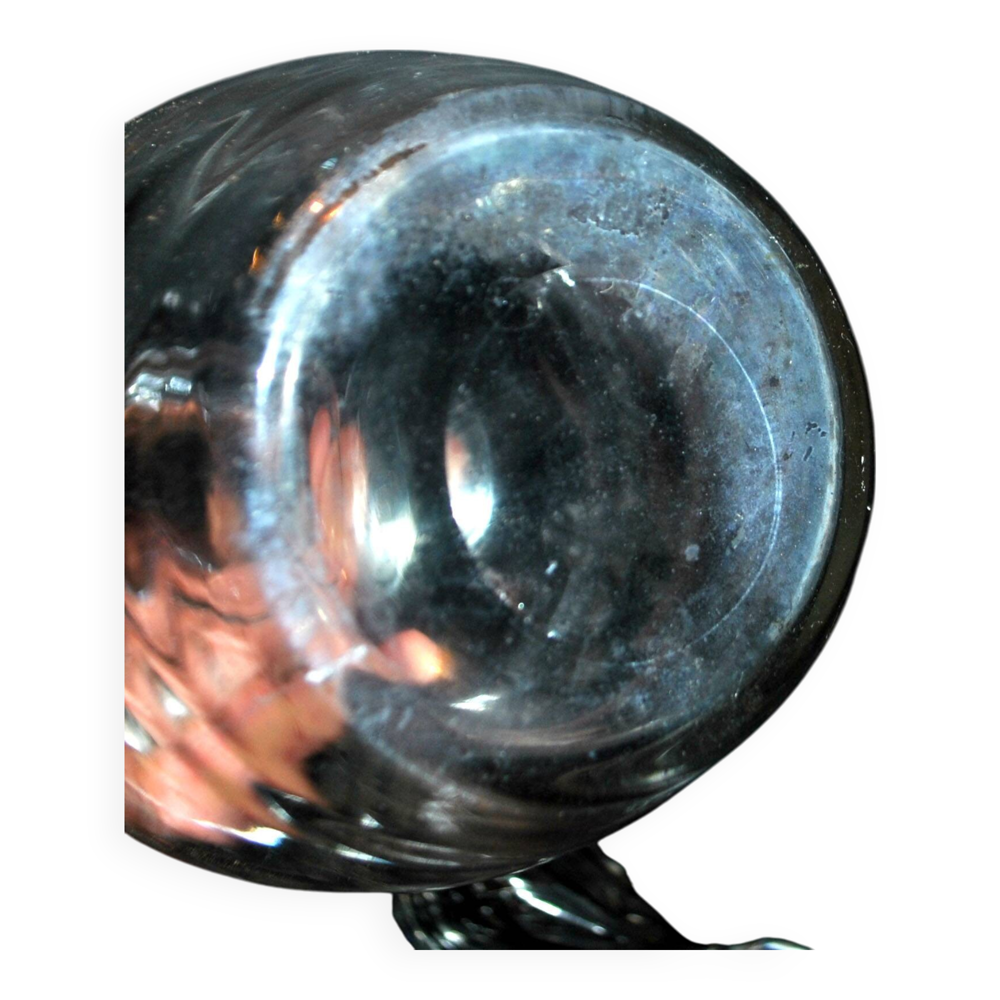 Antique PORTIEUX carafe, Pasteur model, with Empire engraving, 1930