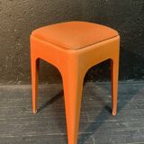 Vintage orange stool Ami, design 1960