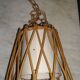 Chandelier hanging Wicker rattan of the years 60/70