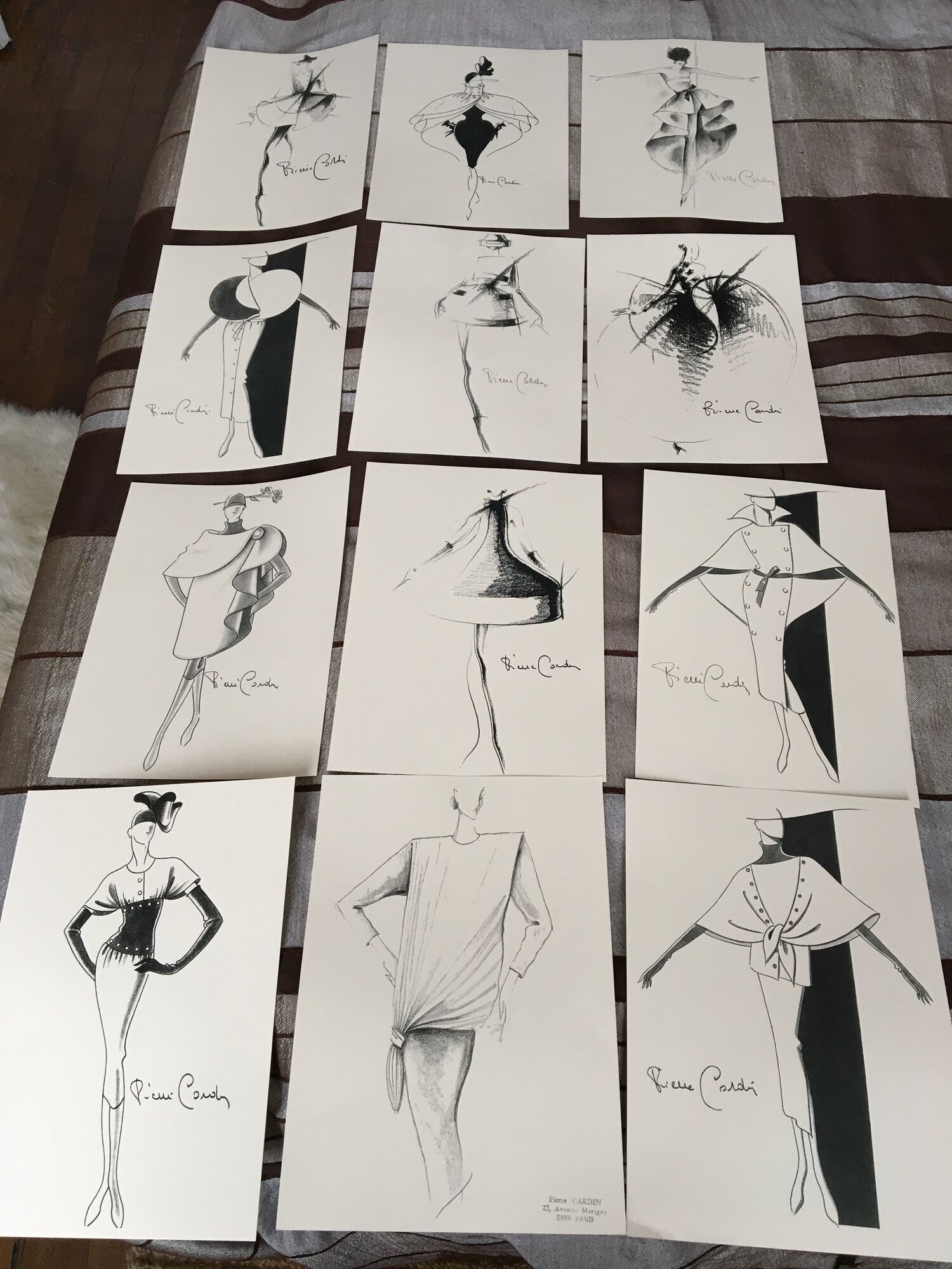 Nice press fashion illustration Pierre Cardin of the 90s