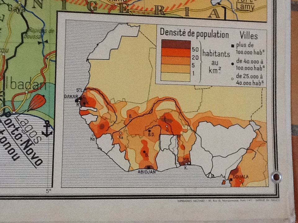 School map No. 26 West Africa and Equatorial hatchet by L. Francis