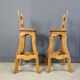 Vintage brutalist bar stools, set of 4 - 1960s