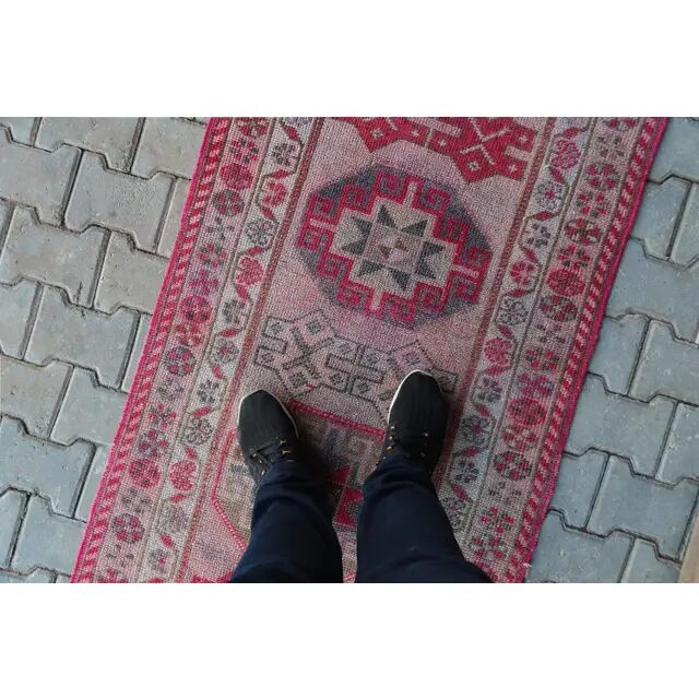 1940s Turkish Long Hallway Runner  89x360