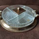 Plat service aperitif vintage oxydor