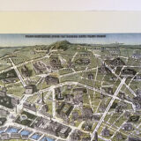 Historic map of Paris in 1864