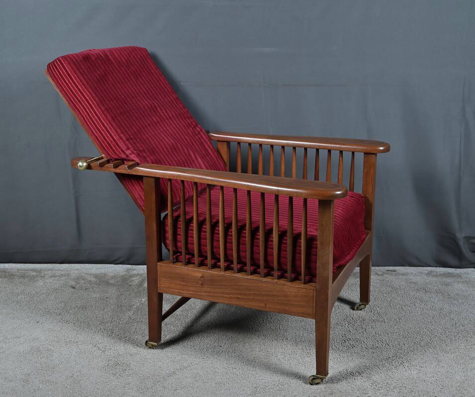 Morris chair in Mahogany, Arts & Crafts style – Early 20th century