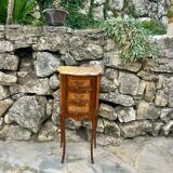 Small Louis XV style marquetry chiffonniere table