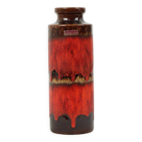 Red Fat Lava Vase Scheurich West Germany Ceramics 203-26