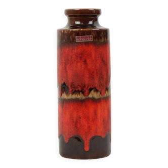 Red Fat Lava Vase Scheurich West Germany Ceramics 203-26