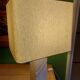 Travertine lamp foot with its original lampshade