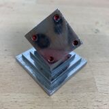 Vintage chrome metal dice press