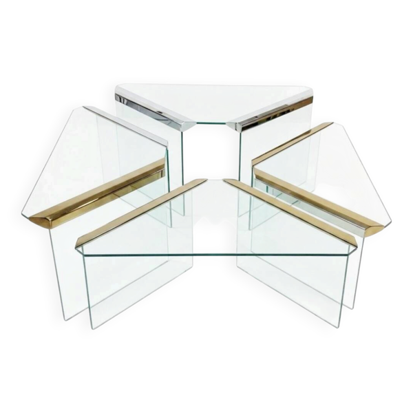 Ensemble de 4 tables gigognes, Pierangelo Galotti – Circa 1970