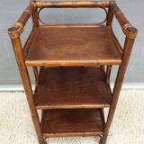 Rattan shelving unit