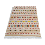 Tapis multicolores à motifs berbères fait main 155x100cm